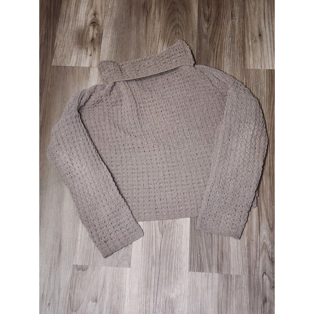 Urban Outfitters Women’s XS Beige Cowl Neck Waffle Knit Sweater Loose Fit